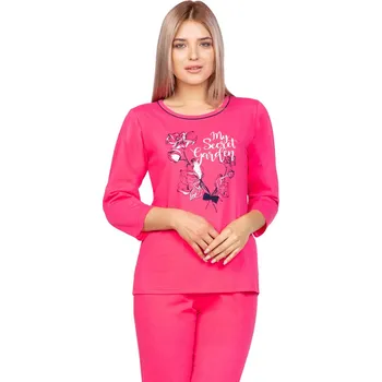 Dámské pyžamo Regina 972 dámské pyžamo 3/4 malinová