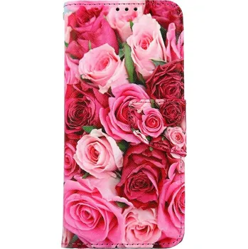 Pouzdro na mobilní telefon Pouzdro Samsung A22 knížkové Růžové růžičky (kryt neboli obal na Samsung A22)