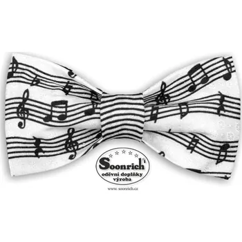 motýlek noty bíločerný, mjor079