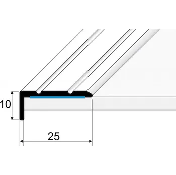 Stavební profil Schodová hrana samolepící Profilteam 25x10mm 2,7m dub E09