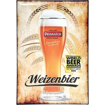 Plechová cedule Plechová cedule WEIZEN žlutá