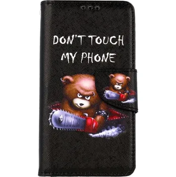 Pouzdro na mobilní telefon Pouzdro iPhone 13 Pro Max knížkové Don´t Touch méďa (kryt neboli obal na iPhone 13 Pro Max)