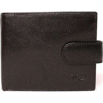 Peněženka Malá luxusní černá hladká kožená peněženka Marta Ponti no. B357R + RFID