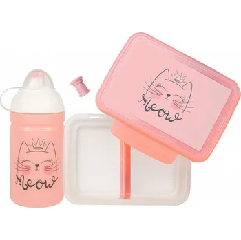 Svačinový box set R&B box a lahev Mňau 500ml