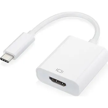 Adaptér USB C (samec) na HDMI 4K (samice) audio video 25cm bílý
