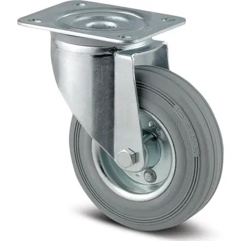 Pojezdové kolečko Alpha TENTE Kolečko pro lehká transportní zařízení 125mm, otočné, plotýnka, 3370DIR125P62