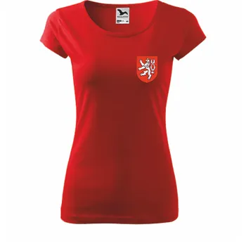 Dámské tričko ON-DESIGN Dámské tričko ČESKÝ LEV Velikost: L, Barva: červená