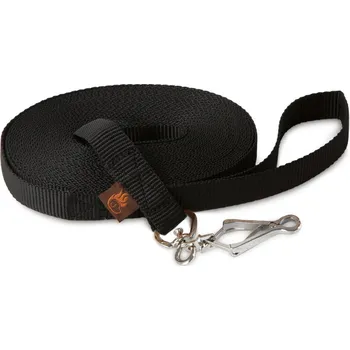 Vodítko pro psa Firedog Stopovačka 20 mm klešťová karabina 10 m černá