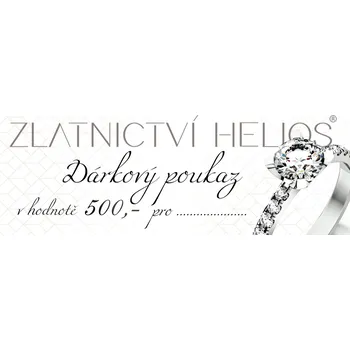 Dárková krabička Zlatnictví Helios Dárkový poukaz 500,- Poukaz: elektronicky