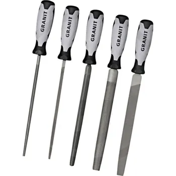 Skříňka na nářadí Sada dílenských pilníků Granit BLACK EDITION 5 ks pilníky na železo, plast 200 mm sek 2