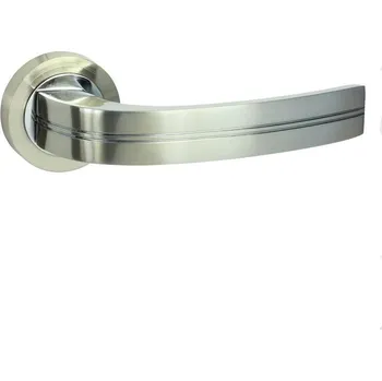 Dveřní kování Walteco Klika TUKAN rozeta WC, kulatá, chrom/nikl