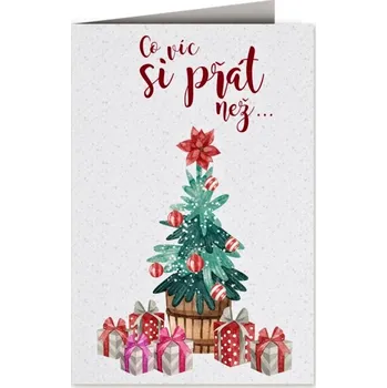 Dárková krabička Vánoční přání - Co víc si přát