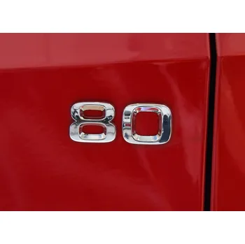 Znak automobilu Škoda Enyaq iV-Zadní nápis "80" original chromový