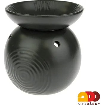 Aroma lampa Aromalampa "Šnek" černá 12 cm (Porcelánová aromalampa černá)
