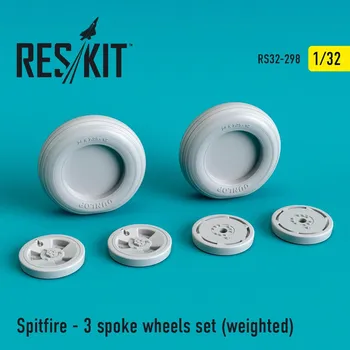 Plastikový model Reskit 1/32 Spitfire - 3 spoke wheels set (weighted)