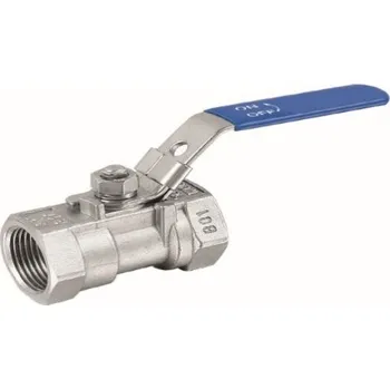 Vodovodní kohout GEBO Nerezový kulový kohout FF jednodílný, redukovaný průtok, PN 63, páka Velikost: 3/8”
