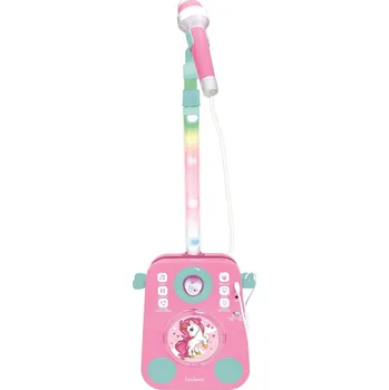 Hudební nástroj pro děti Lexibook Unicorn Karaoke se dvěma mikrofony a světelnými a zvukovými efekty