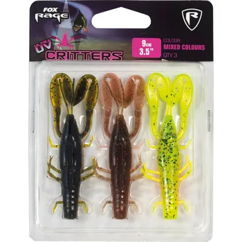 Umělá nástraha Fox Rage Gumová Nástraha Critters Mixed UV Colour Packs 3 ks-Délka 9 cm