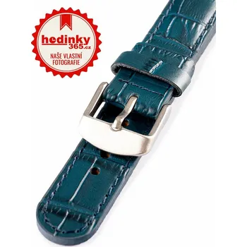 Řemínek na hodinky Kožený řemínek Mavex W-080-F, modrý - 24 mm