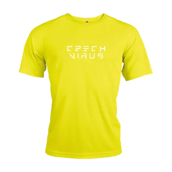 Pánské tričko Czech Virus Triko Futuristic Gainz Velikost: XXL, Barva: fosforová