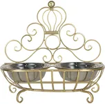 Sada misek ve zlatém kovovém stojanu - 36*18*19 cm / 2*0,5 l