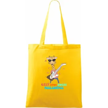 Celý život dobře naladěná - Taška bavlněná - 42 x 38 cm ( Žlutá )