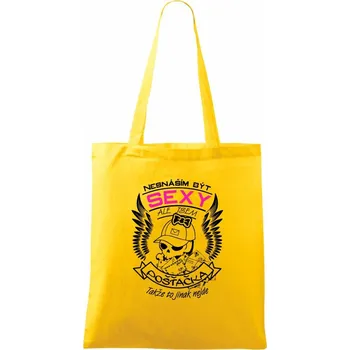 Nesnáším být sexy - pošťák, pošťačka - Taška bavlněná - 42 x 38 cm ( Žlutá )