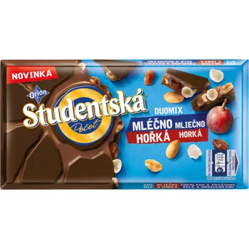 Orion Studentská pečeť mléčno-hořká 180 g Čokoláda Orion Studentská pečeť mléčno-hořká 180 g