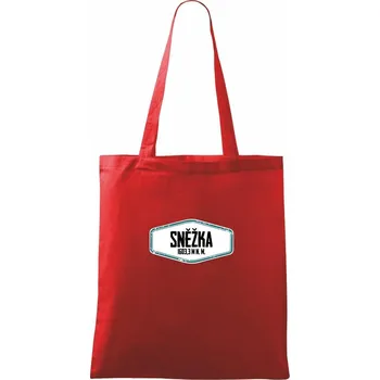 Hora Sněžka - Taška bavlněná - 42 x 38 cm ( Červená )