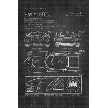 Plakát Plakát, Obraz - Batmobile - Tech Specifications