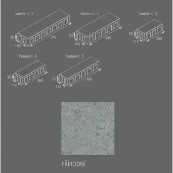Dlažba BEST OLYMPIA - PŘÍRODNÍ, STANDARD, 80 MM