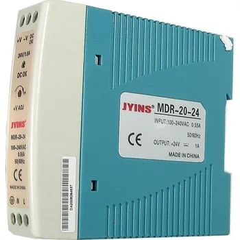 modulární přístroj a rozvaděč ZDROJ 24V/20W SPÍNANÝ MDR-20-24 NA DIN LIŠTU