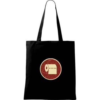 Toaletní papír - Taška bavlněná - 42 x 38 cm ( Černá )