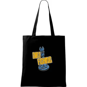 Dirt fishing - Taška bavlněná - 42 x 38 cm ( Černá )