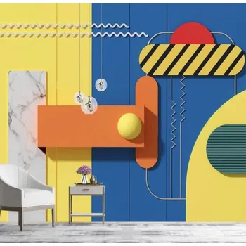 Fototapeta Solution Media 3D tapety - Geometrická mozaika MU3920 2 - Voděodolná hedvábná tkanina - Textilní tapeta lesklá - 200g/m2