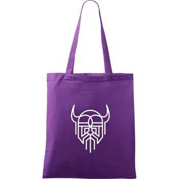 Nákupní taška Viking logo - Taška bavlněná - 42 x 38 cm ( Fialová )