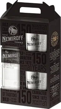 Vodka Nemiroff Deluxe 40 % 0,7 l + 2x sklenice