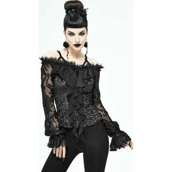 Dámské tričko tričko dámské s dlouhým rukávem DEVIL FASHION - SHT061 - 3XL-4XL