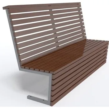 Zahradní lavice HTI Lavička Siena KA-K1130 Délka latí: 1500 mm, Typ ukotvení: dlouhé (k zabetonování), Barva konstrukce: bílá komaxit (RAL 9003)