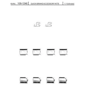 Brzdová destička Sada příslušenství brzdových destiček QUICK BRAKE