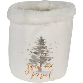 Vánoční dekorace Clayre & Eef Látkový vánoční košík 15 cm