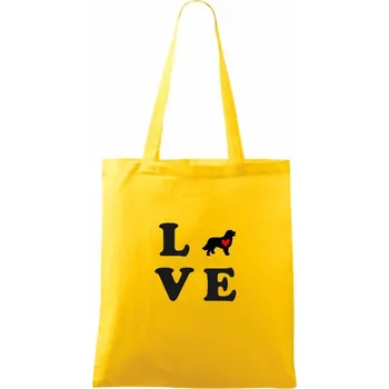 Bernský salašnický pes love - Taška bavlněná - 42 x 38 cm ( Žlutá )