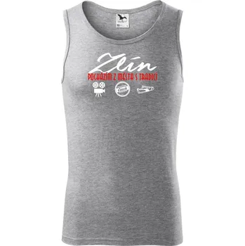 Zlín město s tradicí - Tílko pánské Core - L ( Tmavě šedý melír )