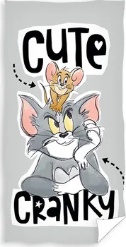 Carbotex Tom a Jerry dětská osuška 70 x 140 cm