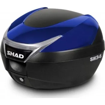 Zavazadlo na motocykl Vrchní kufr s barevným krytem SHAD SH34 modrá