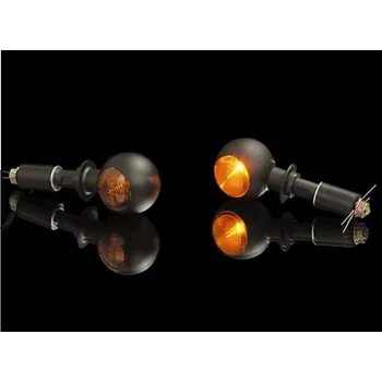 Osvětlení pro motocykl SHIN YO moto blinkry do konců řidítek BULLS-EYE černé