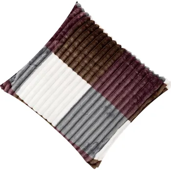 Povlak na dekorativní polštářek Numberoplus Mikroplyšový povlak na polštář 40x40 náměstí - Šedé