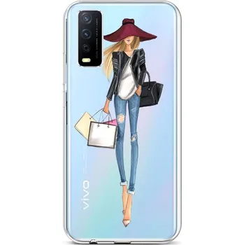 Pouzdro na mobilní telefon Kryt Vivo Y11s silikon Lady 2 (obal neboli pouzdro na Vivo Y11s)