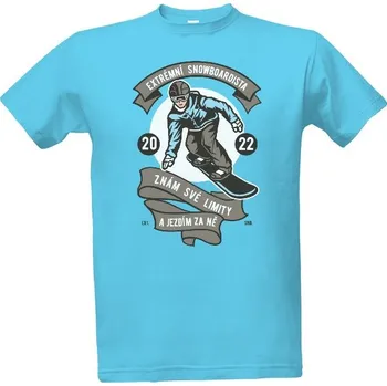 Tričko s potiskem Extrémní snowboardista pánské