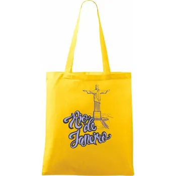 Brazil Rio Janeiro Lettering - Taška bavlněná - 42 x 38 cm ( Žlutá )